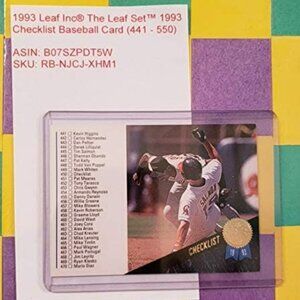 1993 Leaf Inc® The Leaf Set™ 1993 Checklist Baseball Card (441-550)